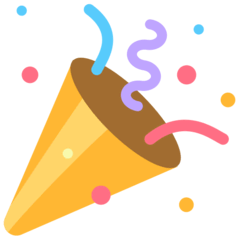 Cañón de confeti Emoji Mozilla
