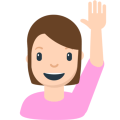 Persona levantando una mano Emoji Mozilla