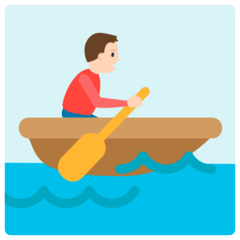 Человек в лодке Эмодзи в браузере Mozilla