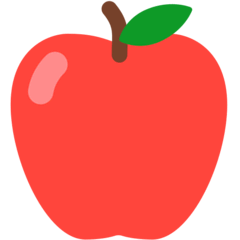 Red Apple Emoji in Mozilla Browser