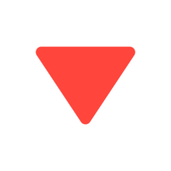 Triângulo vermelho apontado para baixo Emoji Mozilla