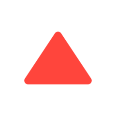 Triângulo vermelho apontado para cima Emoji Mozilla