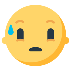 Enttäuschtes, aber erleichtertes Gesicht Emoji Mozilla