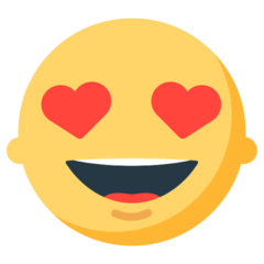 Faccina sorridente con gli occhi a forma di cuore Emoji Mozilla