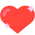 Coração cintilante Emoji Mozilla