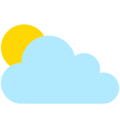 Sun Behind Cloud Emoji in Mozilla Browser