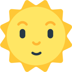 Солнце с лицом Эмодзи в браузере Mozilla