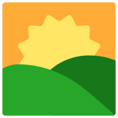 Nascer do sol sobre montanhas Emoji Mozilla