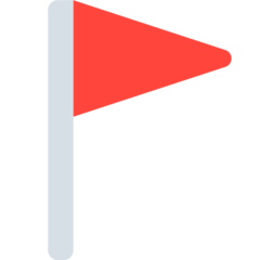 Bandeira triangular em poste Emoji Mozilla