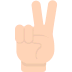Mano che fa il gesto della pace Emoji Mozilla