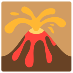 Volcano Emoji in Mozilla Browser