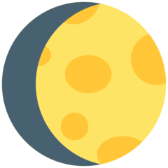 Luna con gobba a ponente Emoji Mozilla