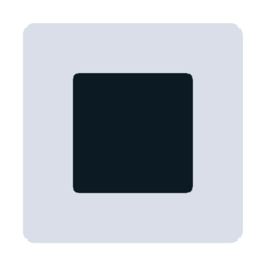 🔳 Weiß umrandetes schwarzes Quadrat Emoji auf Mozilla