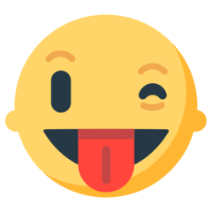 Cara guiñando un ojo y sacando la lengua Emoji Mozilla