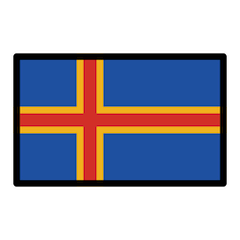 Flagge der Åland-Inseln Emoji Openmoji