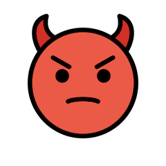 Cara de enfado con cuernos Emoji Openmoji