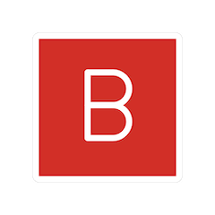 Grupo sanguíneo B Emoji Openmoji