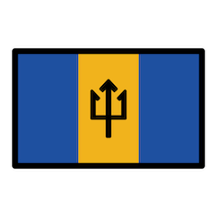 Bandera de Barbados Emoji Openmoji