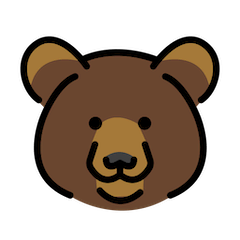 Muso di orso Emoji Openmoji