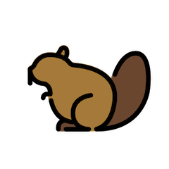 Beaver Emoji in Openmoji
