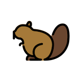 beaver Emoji openmoji