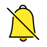 bell-with-slash Emoji openmoji