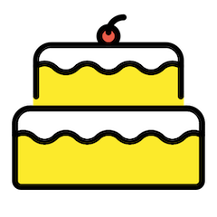 Bolo de aniversário Emoji Openmoji