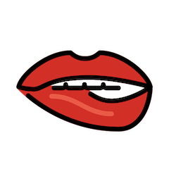 🫦 Biting Lip Emoji in Openmoji