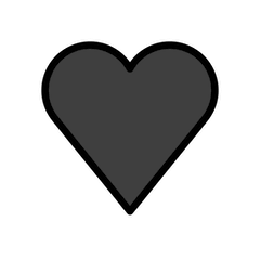 Schwarzes Herz Emoji Openmoji