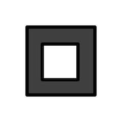 🔲 Black Square Button Emoji in Openmoji