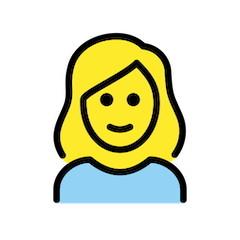 👱‍♀️ Donna con capelli biondi Emoji su Openmoji