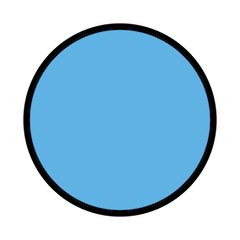 Cercle bleu Émoji Openmoji