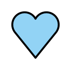 Blaues Herz Emoji Openmoji