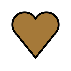Corazón marrón Emoji Openmoji