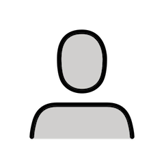 Bust in Silhouette Emoji in Openmoji