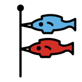 carp-streamer Emoji openmoji