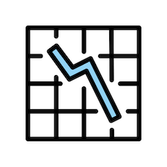 Grafico con andamento negativo Emoji Openmoji