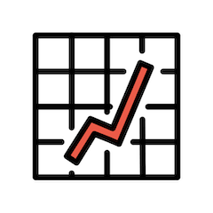 Grafico con andamento positivo Emoji Openmoji