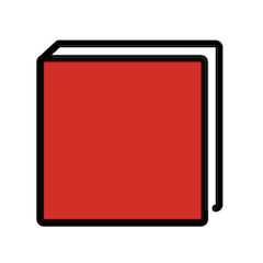 Livro escolar vermelho Emoji Openmoji