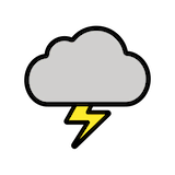cloud-with-lightning Emoji openmoji