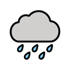 Nube con lluvia Emoji Openmoji