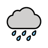 cloud-with-rain Emoji openmoji