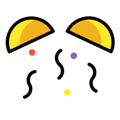 Bola de confetes Emoji Openmoji