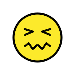 Cara de frustración Emoji Openmoji