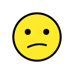 Cara com expressão confusa Emoji Openmoji