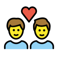 Zwei Männer mit Herz Emoji Openmoji