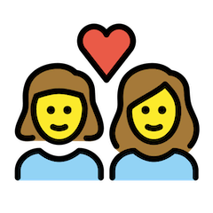 Due donne con cuore Emoji Openmoji