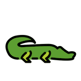 crocodile Emoji openmoji