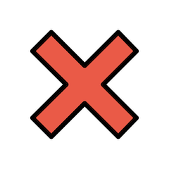 ❌ Marca de cruz Emoji en Openmoji
