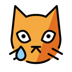 Muso di gatto che piange Emoji Openmoji